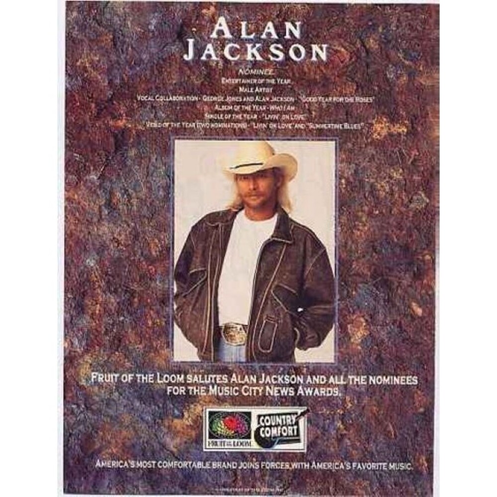 Alan Jackson Rare Music Promo Trade Ad Poster 8.5x11 Country Collectible
